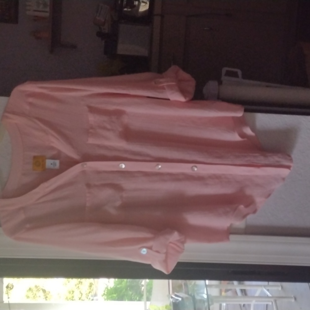 Light pink button down shirt